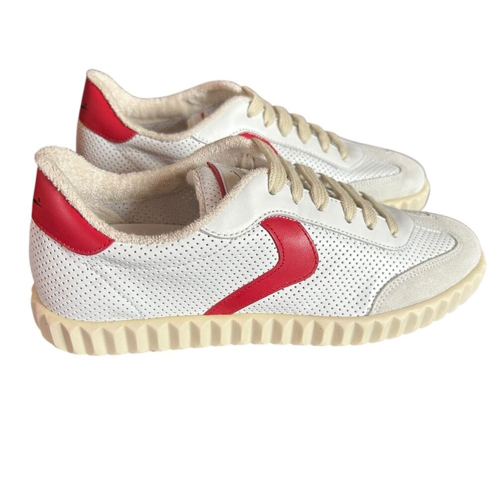Voile Blanche Ines Perforated Leather Low Top Retro Sneaker NEW EU 38 US 8